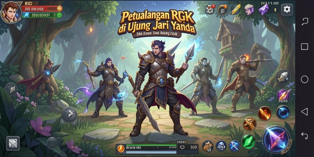 Tampilan gameplay RPG <strong>8ID</strong> yang menakjubkan dengan aksi penuh petualangan.
