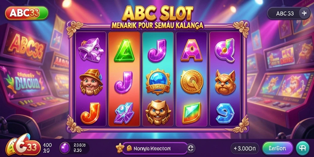 Tampilan gameplay Slot yang menarik dan penuh warna di ABC33.