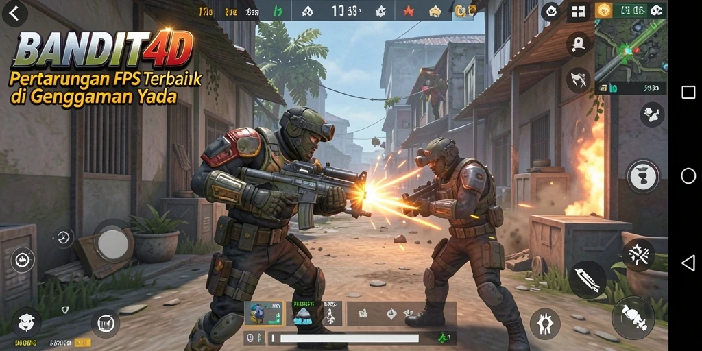Tampilan aksi seru dalam gameplay BANDIT4D yang menegangkan.
