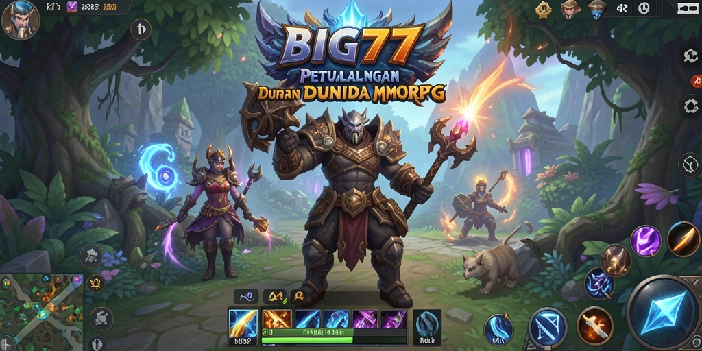 Tampilan gameplay <strong>BIG77</strong> yang epik dalam petualangan MMORPG.
