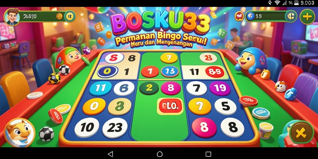 Tampilan gameplay BOSKU33 dengan suasana Bingo yang seru.