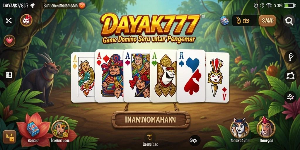 Screenshot gameplay DAYAK777 yang menunjukkan keseruan bermain Domino.