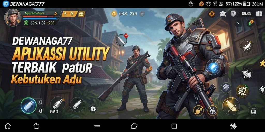 Screenshot DEWANAGA77 menampilkan antarmuka aplikasi Utility yang user-friendly.
