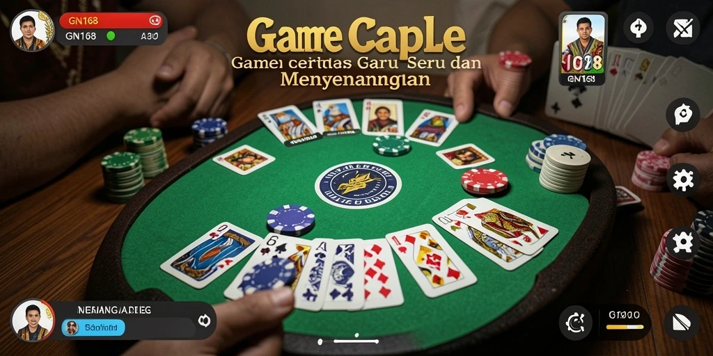 Tampilan gameplay gaple yang seru dan interaktif.