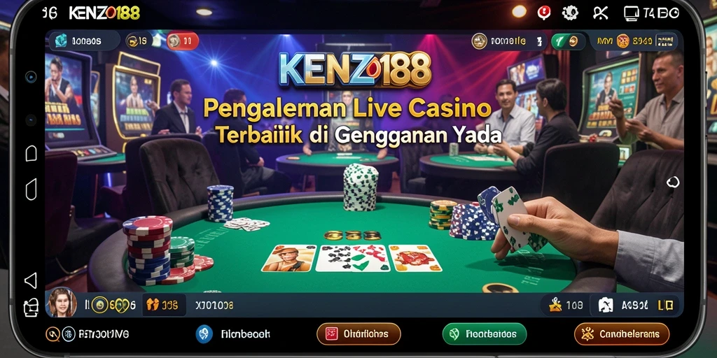 Gameplay Live Casino KENZO188 dengan dealer profesional yang interaktif.