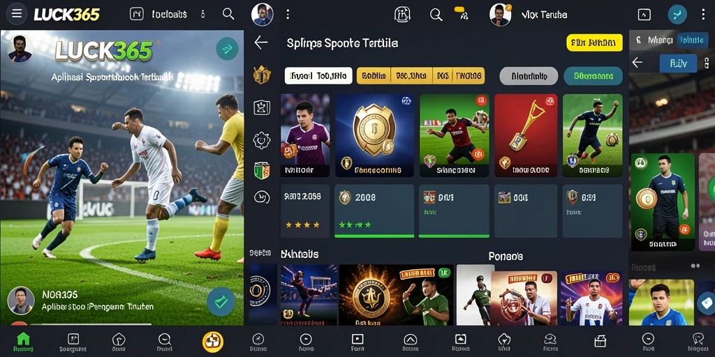 Tangkapan layar gameplay dari aplikasi Sportsbook LUCK365 yang menarik.