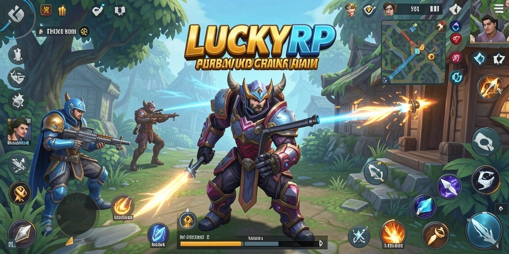 Tampilan antarmuka pengguna LUCKYRP yang sederhana dan intuitif.