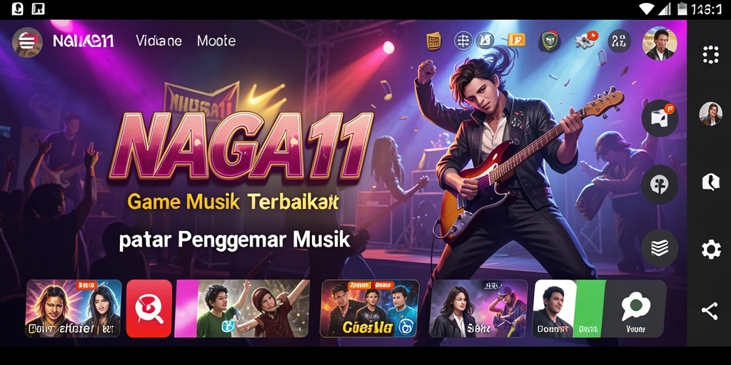 Screenshot NAGA11 menampilkan gameplay yang seru dan interaktif dengan berbagai tantangan musik.