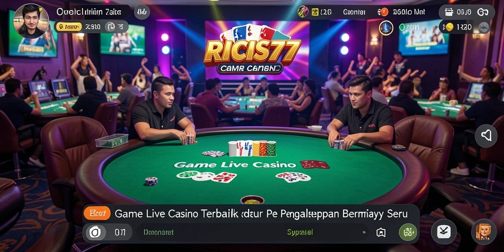 Gameplay Live Casino yang menegangkan dengan dealer langsung.