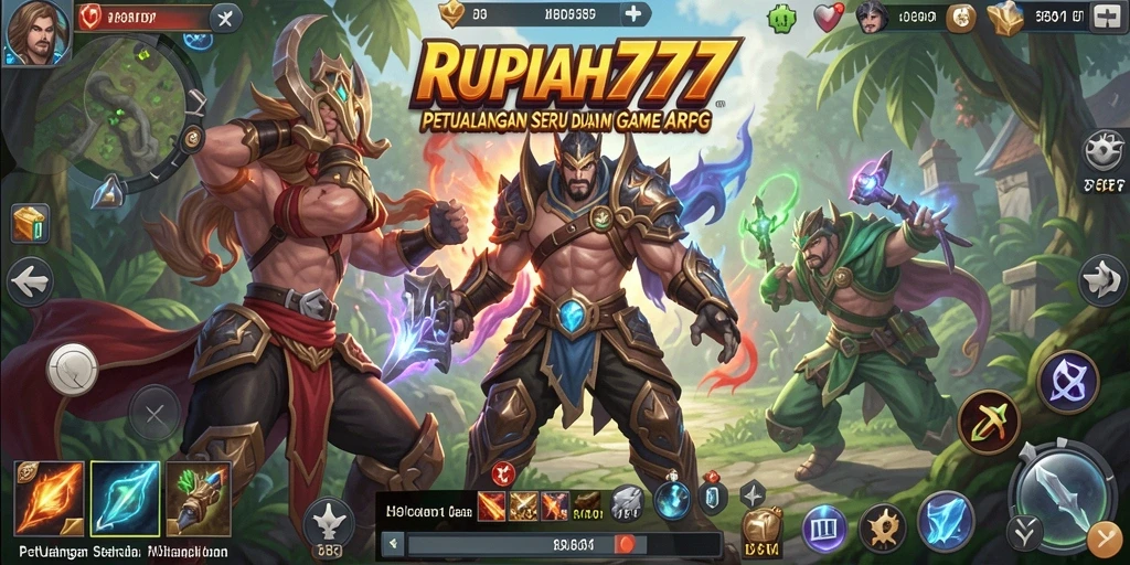 Screenshot yang menunjukkan aksi pertarungan seru dalam RUPIAH777.