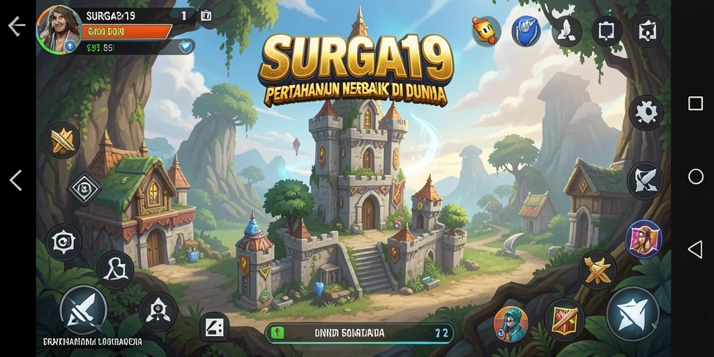 Tangkapan layar gameplay SURGA19 menampilkan aksi Tower Defense yang menegangkan.